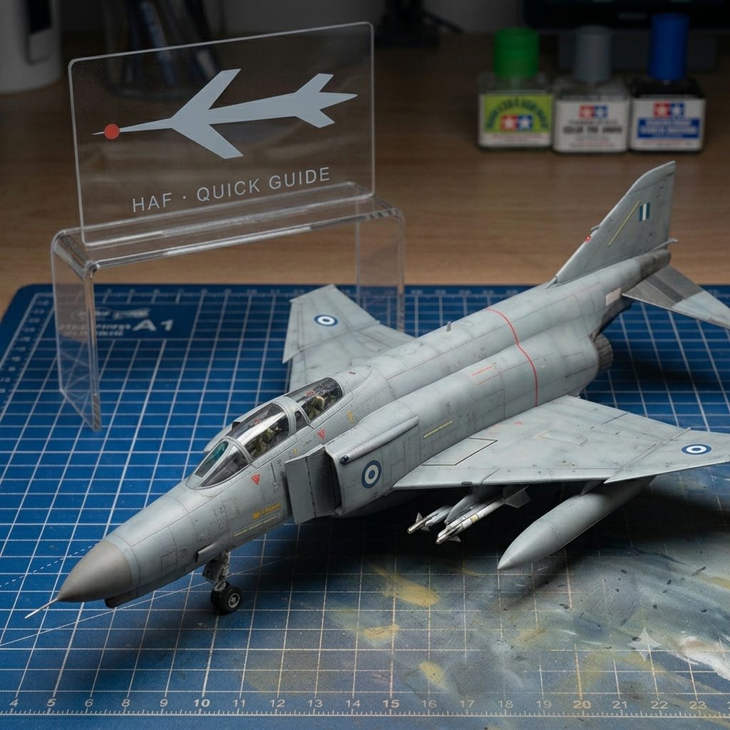 Ολοκληρωμένο μοντέλο Hasegawa F-16 της Πολεμικής Αεροπορίας σε κλίμακα 1/48 με την παραλλαγή Aegean Ghost και weathering