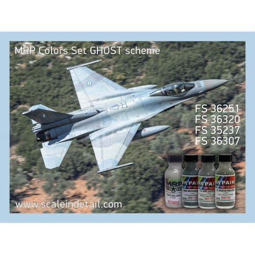 Επίσημο σετ χρωμάτων MRP «Ghost scheme» για ελληνικά F-16, με κωδικούς FS 36251, 36320, 35237, 36307